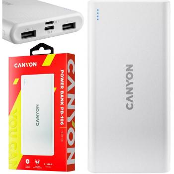 Canyon PB-106 Powerbank 10000mAh White Lithium Polymer