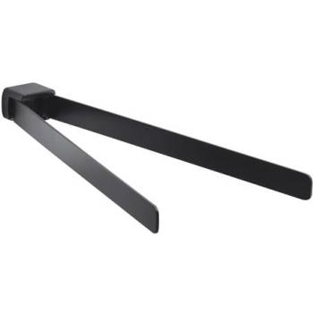 Toallero Doble Articulado Pirenei Negro Mate 35,9 cm Gedy