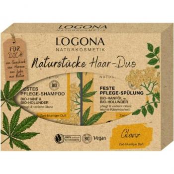 Pack Champú Acondicionador Cañamo Sauco Bio Vegan 2 X 60 Gramos Logona