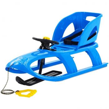 Trineo con Asiento y Volante Azul 102,5x40x23 cm Polipropileno