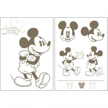 Sauthon On Line etiqueta de la pared clásico Mickey Gris 30 x 30 x 6 cm