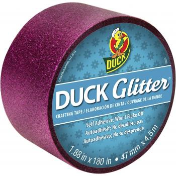 Cinta de pato con purpurina - rosa 47 mm x 4,5 m