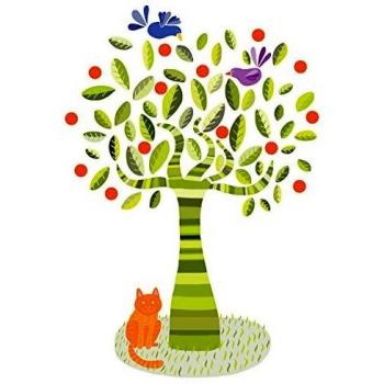 BABY'S CLAN Green Tree - Adhesivo decorativo para pared