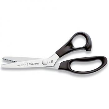 3 Claveles 125 - Tijera en zig zag de 9, inox, mango nylon
