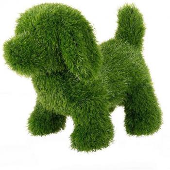 Figura Decorativa Polipropileno Césped Artificial Perro 23 x 35 x 33 cm