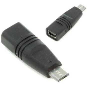 Kit MUADP - Adaptador miniUSB a microUSB, negro