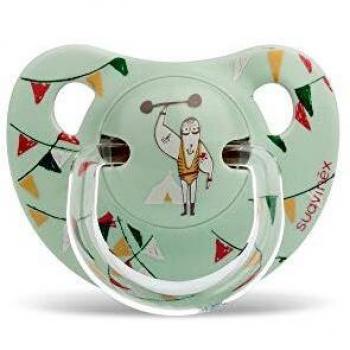 Suavinex - Chupete Tetina Anatómica Látex. Chupete 6-18 Meses. 0% BPA, Diseño Le Cirque Color Verde