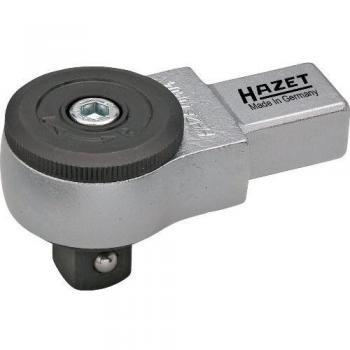 Cabeza de carraca reversible HAZET 6404 - Cuadrado insertable 14 x 18 mm, cuadrado macizo 1/2 pulgadas (12,5 mm), longitud de 70.5 mm