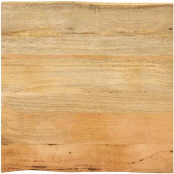 Mesa de madera maciza de mango 40x40x3,8 cm con bordes naturales