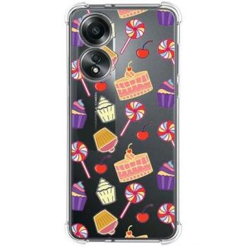 Funda Antigolpes de Silicona para Oppo A58 4G Diseño Dulces 01