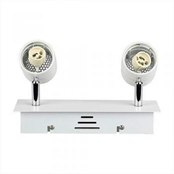 Portafaretto LED Doble Orientable 2xGU10 y GU5.3 (MR16) Color Blanco