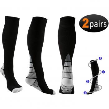 REEHUT Calcetines de Compresión Hombres y Mujeres Elásticos y Transpirable-Adecuado para Correr, Enfermería, Médico, Atlético, Edema, Viaje en Avión