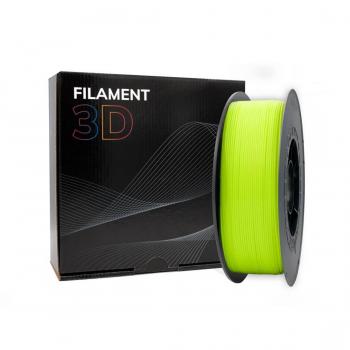 Filamento 3D PLA - Diámetro 1.75mm - Bobina 1kg - Color Amarillo Fluorescente