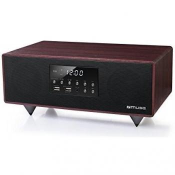 Altavoz Bluetooth MUSE M-630DWT Madera, con Radio FM y Puerto USB