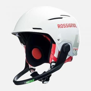 Rossignol Casco de esquí Hero Slalom Impacts WT+ Mentonera blanca para hombre, talla L/XL, blanco