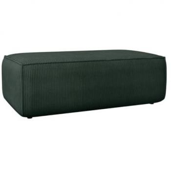 Puf de pana verde pino vintage AMELIA para una persona