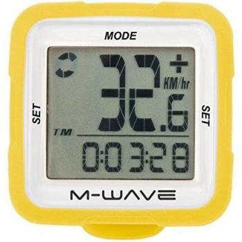 Ciclómetro Inalámbrico M-Wave XIV de Silicio con 14 Funciones en Color Amarillo