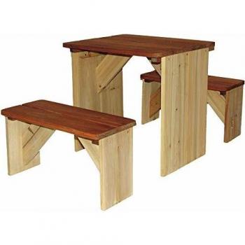 AXI ZidZed Mesa de Picnic para niños | Mesa y bancos para Picnic de Madera en Marrón