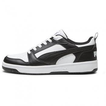 Zapatillas Puma Rebound V6 Low blancas y negras para hombre - Talla 39