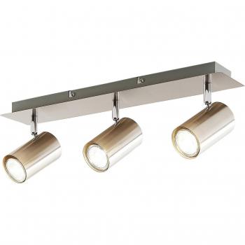 Foco de techo Lindby Joffrey, 3 luces, acabado en níquel, diseño moderno, material metal, tipo de bombilla GU10, adecuado para salón y comedor