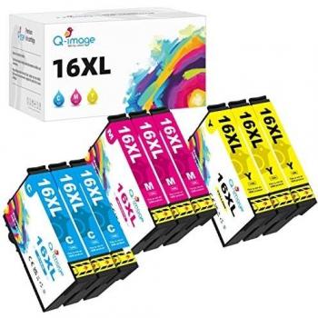 Q-image 16XL Cartuchos de Tinta Compatible con Epson 16 XL Compatible con Workforce WF2630, WF2510, WF2760, WF2530, WF2520, WF2540, WF2750, WF2660, WF2650, WF2010