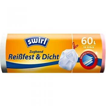 Juego de 10 Swirl® Cordón bolsas de basura 60 litros