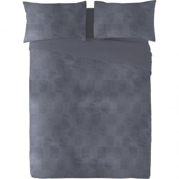 Funda Nórdica Naturals ELBA Gris oscuro 240 x 220 cm para cama de 150 y Juego de fundas nórdicas de 2 piezas para cama de 90