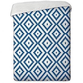 Sisomdos SSD012 - Colcha bouti de cama, color azul, 180 x 270 cm