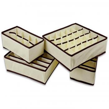 Gosear Organizador para Cajones, Tela sin tejer ropa interior ordenado práctico caja calcetines cortos cajón lazos guardatodo bolsa de almacenamiento