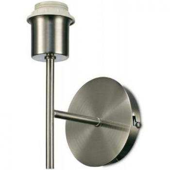 Aplique de pared Carlton Níquel Satinado 1 bombilla 19,5cm E27 sin interruptor sin pantalla