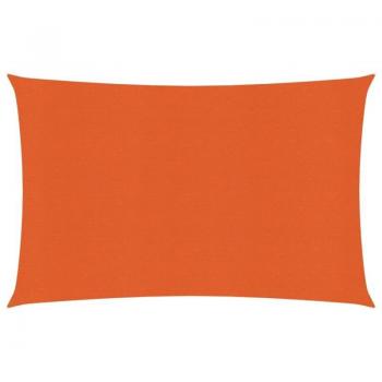 Toldo de vela naranja HDPE 160 g/m² 3,5x4,5 m