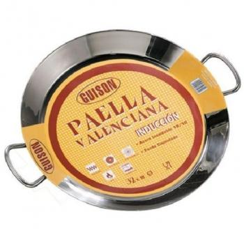 Paellera Inoxidable 50 cm para Inducción - Resistente y Grande