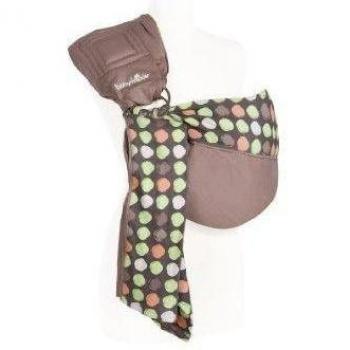 Babymoov A057209 - Fular portabebés con anillo, color topo y verde almendra