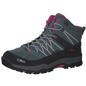 Botas CMP Kids Rigel Mid WaterProof azul grisáceo negro junior - 38
