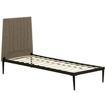 Kave Home - Cama con somier Nelly 90 x 190 cm Gris