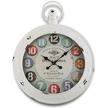 Versa Willowmore Reloj de Pared Silencioso Decorativo para la Cocina, el Salón, el Comedor o la Habitación, Medidas