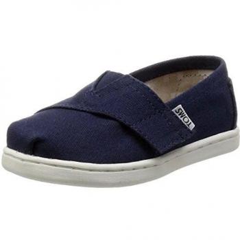 Toms Classic Youth Canvas Alpargata Slip-On Shoes - Navy, Size 11