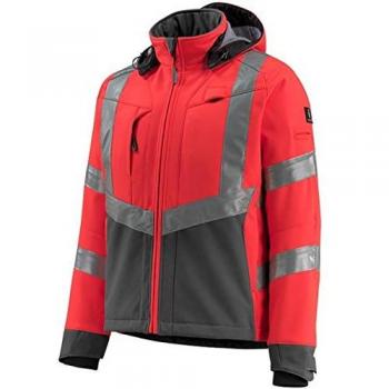 Chaqueta Softshell Mascot Blackpool Hi-Vis Roja/Gris Oscuro Talla 3XL