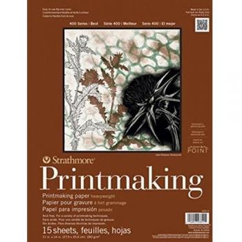 Pro-Art Strathmore Printmaking Paper Pad 11 x 14-inch, 15 Sheets, White