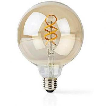 Nedis - Bombilla LED Wi-Fi de Filamento de Blanco Cálido a Frío - Trenzada - E27 - G125 - 5,5 W - 350 lm