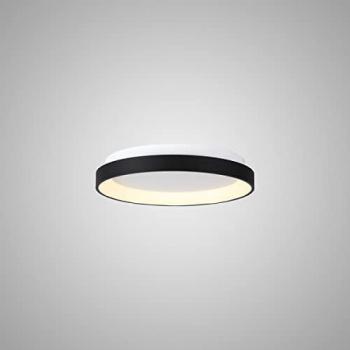 Plafón LED Niseko 78 cm, 58W, 3000K, 4700lm, Negro, Garantía de 3 años