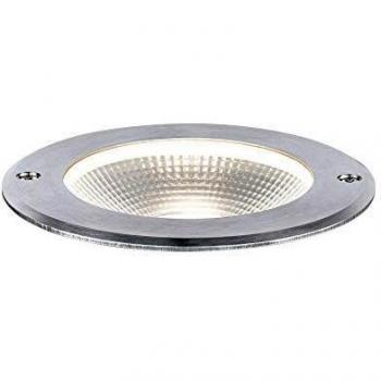 Lámpara LED empotrada en el suelo Paulmann Floor IP67, 6W, 580 lm, 3000K, acero inoxidable
