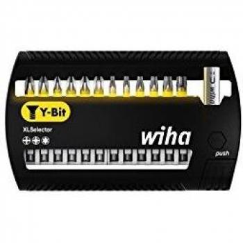 Wiha Juego de bits XLSelector, 14 unidades de bits en Y de 50 mm Phillips, Pozidriv, TORX®, con conexión de 1/4 (41834)