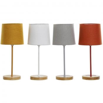 Lámpara de mesa DKD Home Decor Madera Metal Madera MDF 4 Piezas 25 W 220 V 15 x 15 x 36 cm
