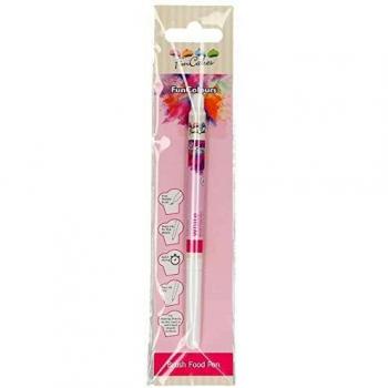 FunCakes Edible FunColours Brush Food Pen - Blanco - Rotulador con Tinta 100% Comestible, Punta Flexible para líneas Gruesas y Finas, Flujo de Tinta Fácil, Certificado Halal