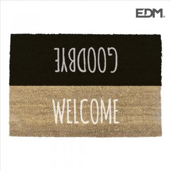 Felpudo de fibra 60x40cm modelo Welcome-Goodbye EDM