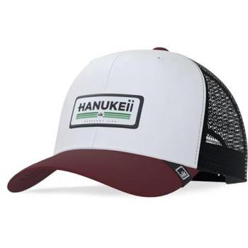 Gorra Hanukeii Barefoot White/Red, color blanco y rojo, diseño moderno, ajuste cómodo, material ligero y transpirable