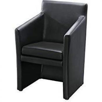 Sillón Club Esquinero de Poliéster Negro 850 x 575 x 530 mm