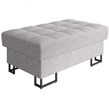 Banco Acolchado Comfivo 237 con Patas de Metal, Enzo 162, Dimensiones 106 x 67 x 44 cm