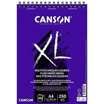 Ãlbum Espiral A4 30H Canson XL Mix Media Fluido Fino 250g
